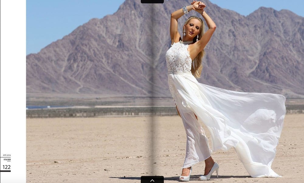 fashion blogger glamour gains white dress dry lake bed