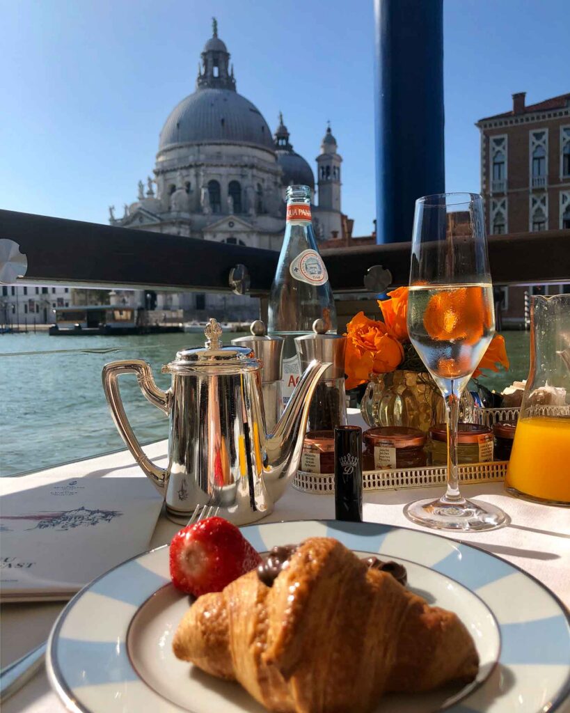 Breakfast on Grand Canal at Gritti Palace Venice