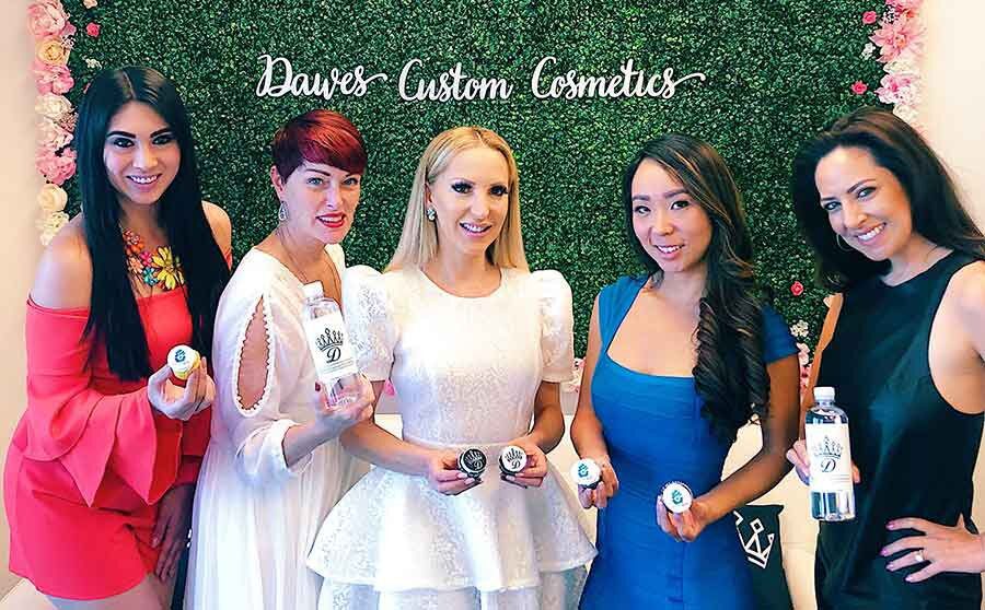 custom lipstick experience Bachelorette party celebrating Vegas Dawes Custom Cosmetics