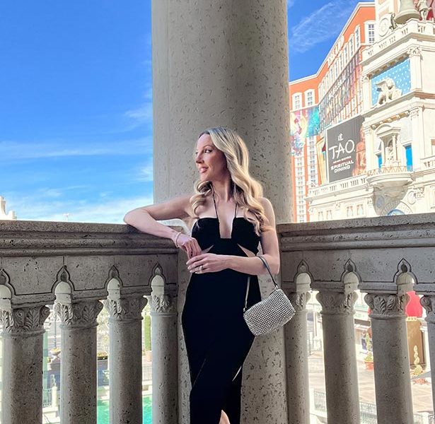 black cut out dress fashion blogger Vegas