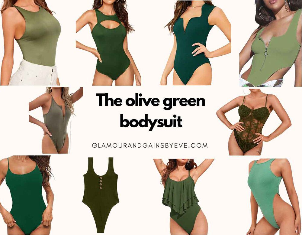 Too hot to handle Chloe Veitch green bodysuit swimsuits 