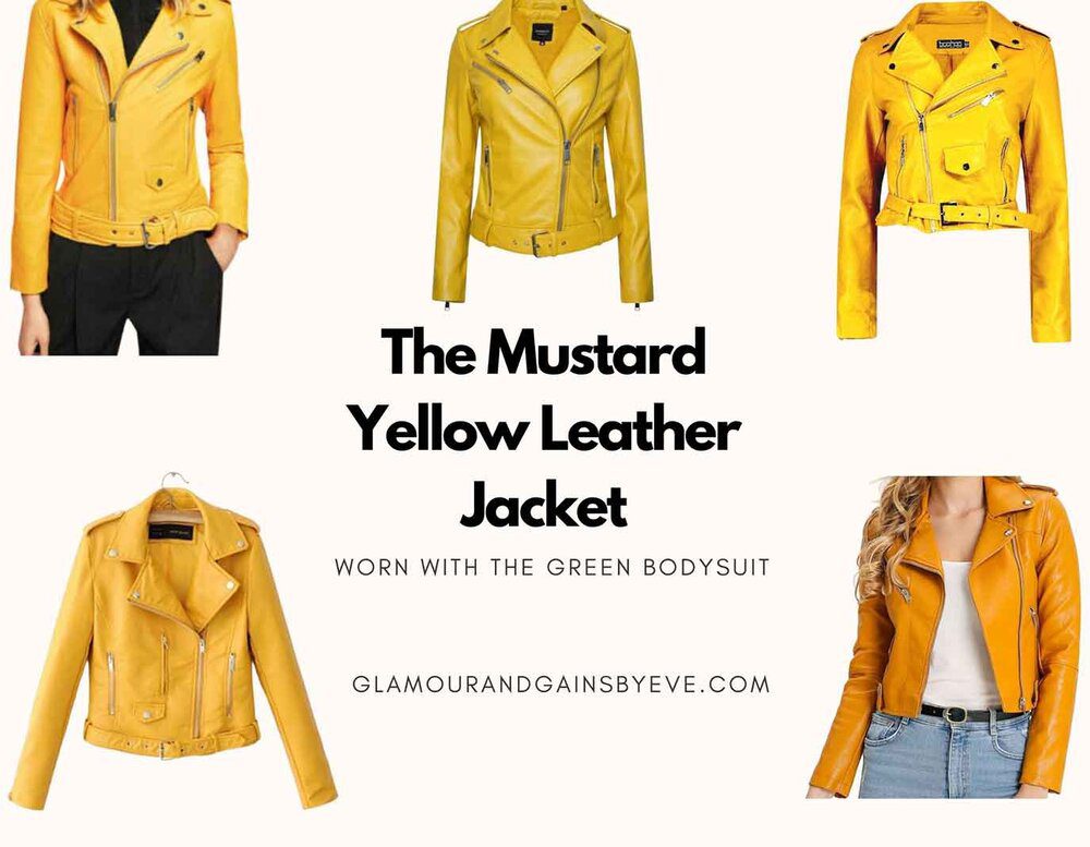 Too hot to Handle Netflix star Chloe Veitch 5 yellow leather moto jackets
