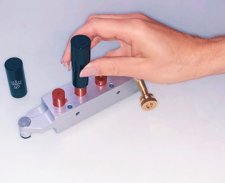 custom lipstick coming out of mold