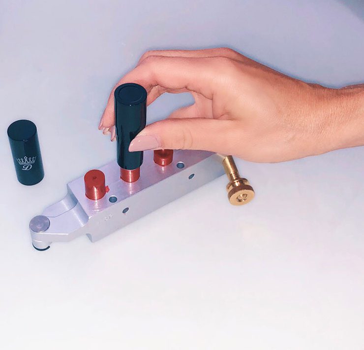 custom lipstick coming out of mold