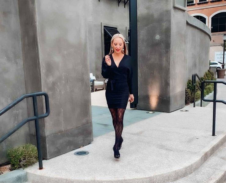 Gucci fashion black dress tights fashion blogger