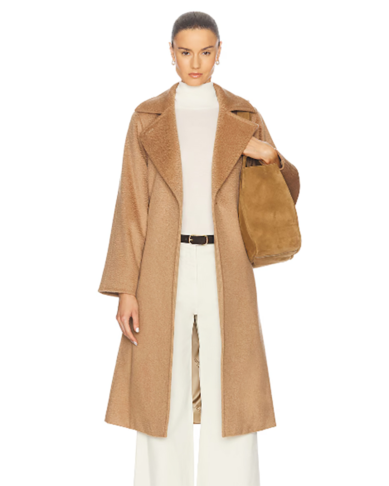 max mara camel wool coat belted manuela