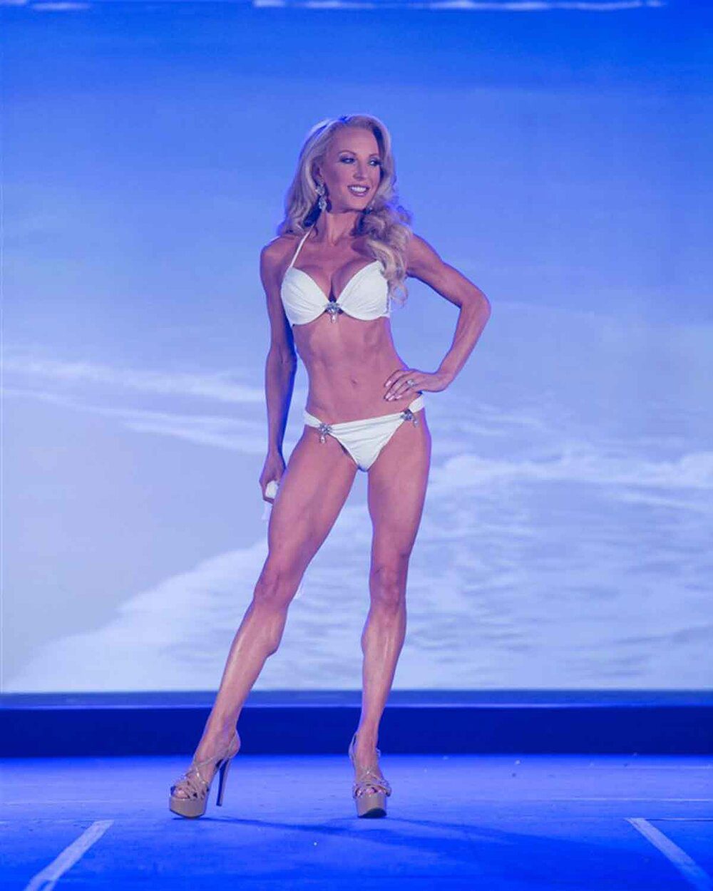 Pageant swimsuit round Eve Dawes Mrs coach