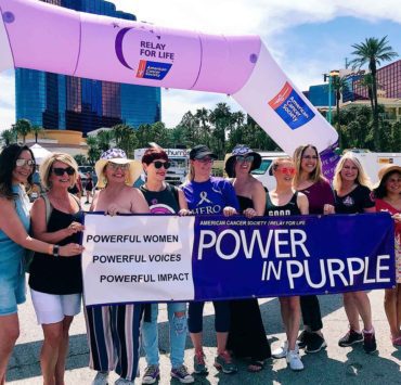 American cancer society Las Vegas advocates power in purple charity event