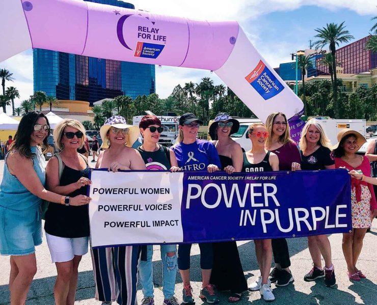 American cancer society Las Vegas advocates power in purple charity event