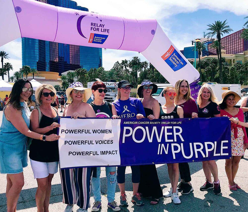 Power in Purple Cancer raising awareness campaign walk