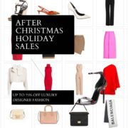 After Christmas Holiday sales designer fashion