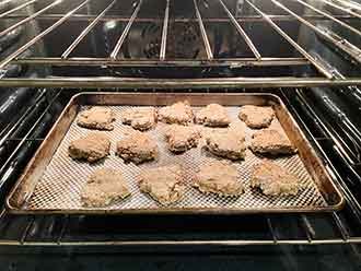 homemade oatcakes cooking oven
