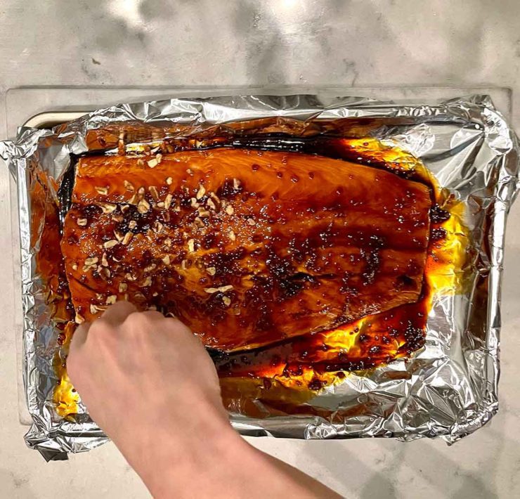 pecan crusted glazed oven baked salmon recipe
