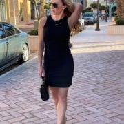 carrie bradshaw black bodycon dress sex and the city