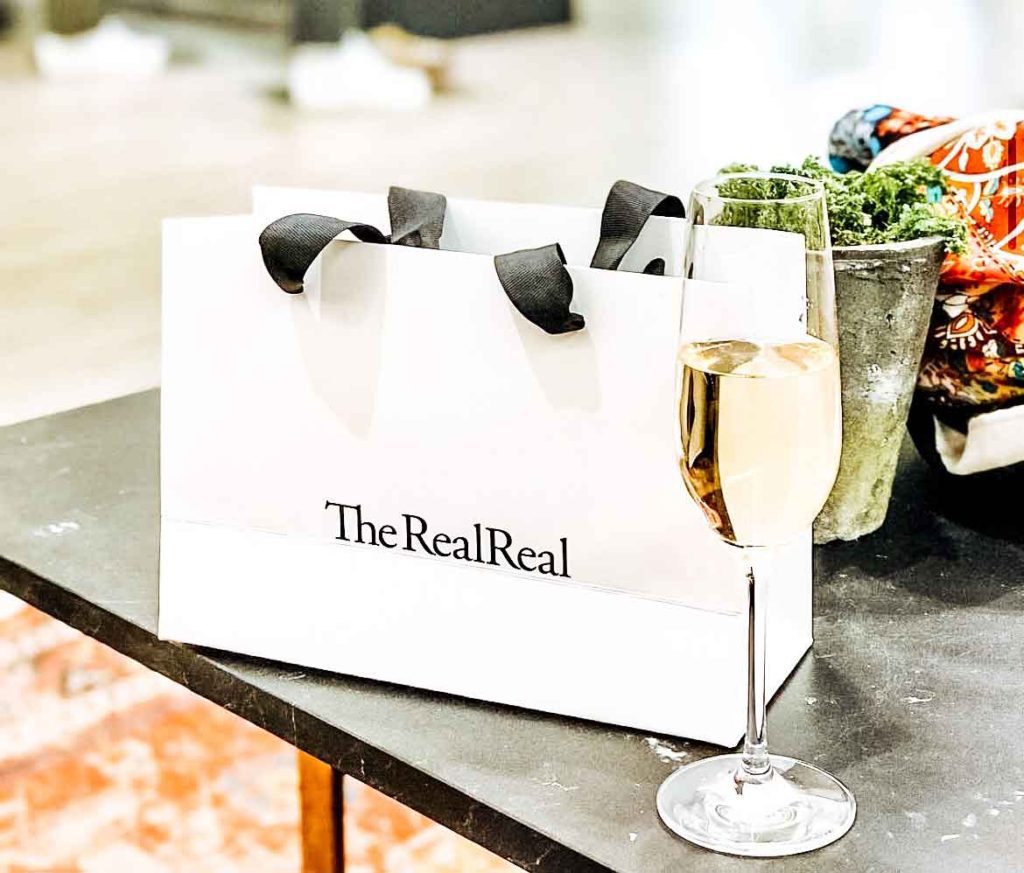 Selling on The RealReal luxury consignment store bag champagne
