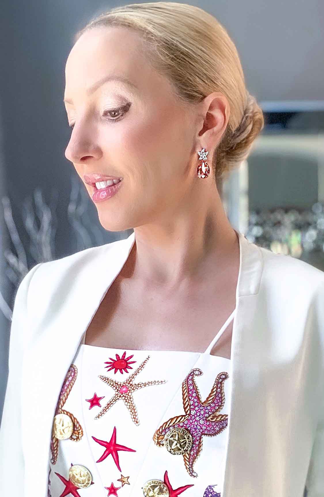 Versace bralette starfish print fashion blogger Eve Dawes