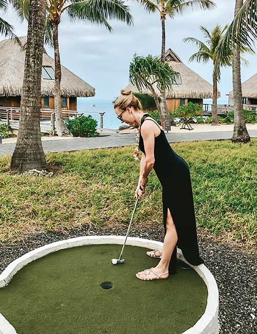 Conrad Bora Bora mini golf luxury vacations