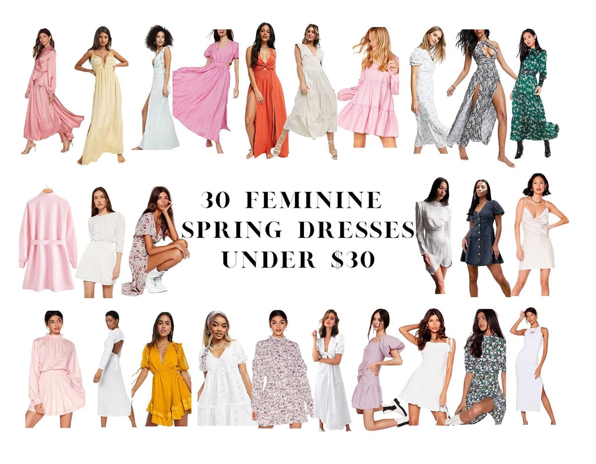 30 Cute Spring Dresses Under $30 | 2021 Fashion Edit | Glamour and Gains
