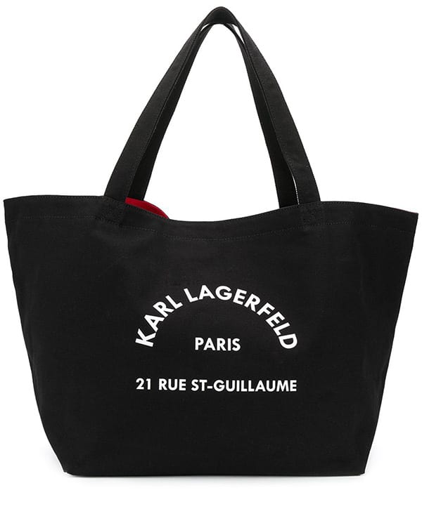 Karl Lagerfield black carryall tote