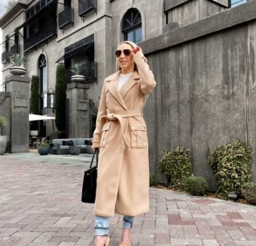 womens winter coat long beige glamour gains eve dawes