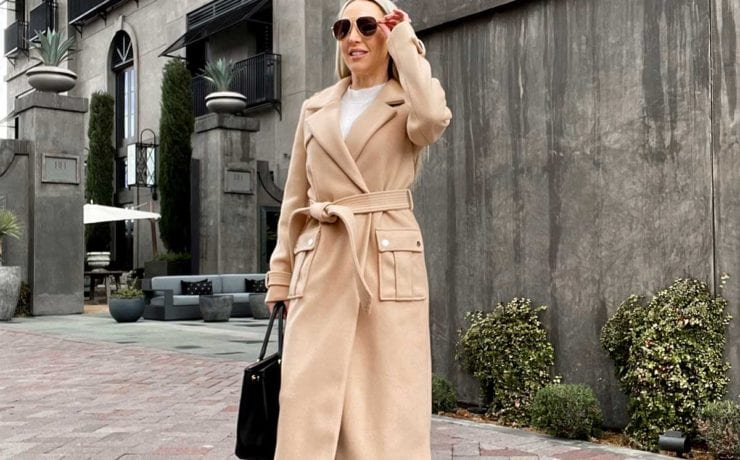 womens beige coat long glamour gains eve dawes winter