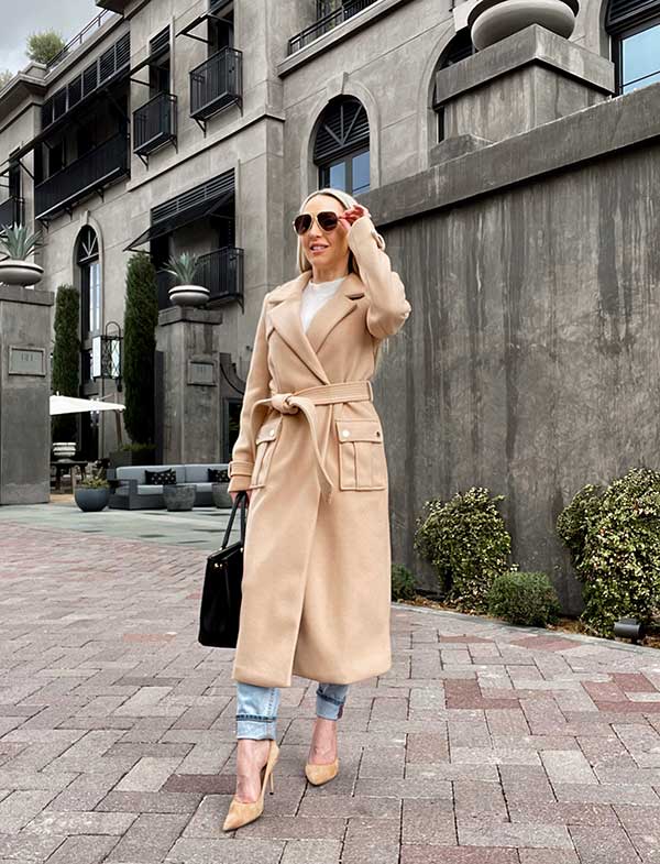 womens winter coat beige ASOS River Island Glamour Gains fashion blogger Eve Dawes