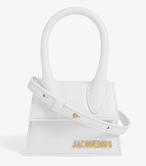 Jacquemus mini bag white flap crossbody le chicquito