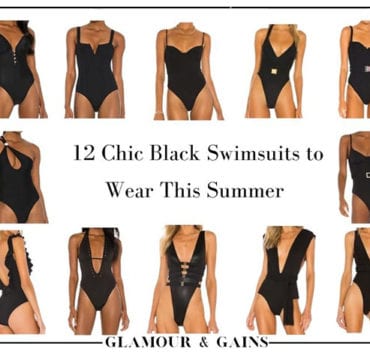 womens one piece swimsuits black Glamour Gains fashion
