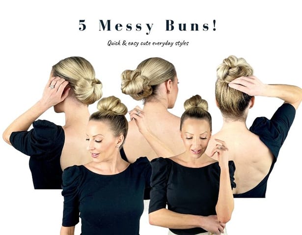 How to do a Messy Bun | 5 Easy Styles You Need to Try - Glamour and Gains