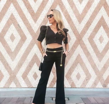 best wide leg pants black chanel inspired glamour gains