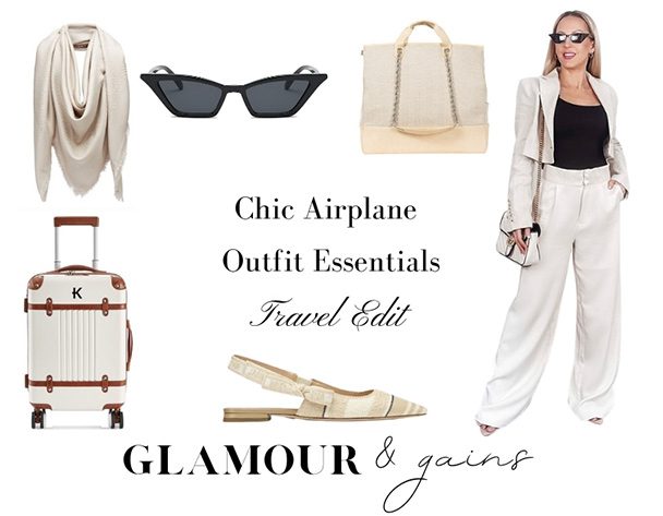 casual chic comfortable airport outfit fashion blogger style