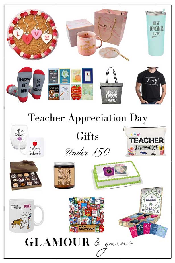 Teachers appreciation gifts teacher appreciation week 2022 glamour gains guide