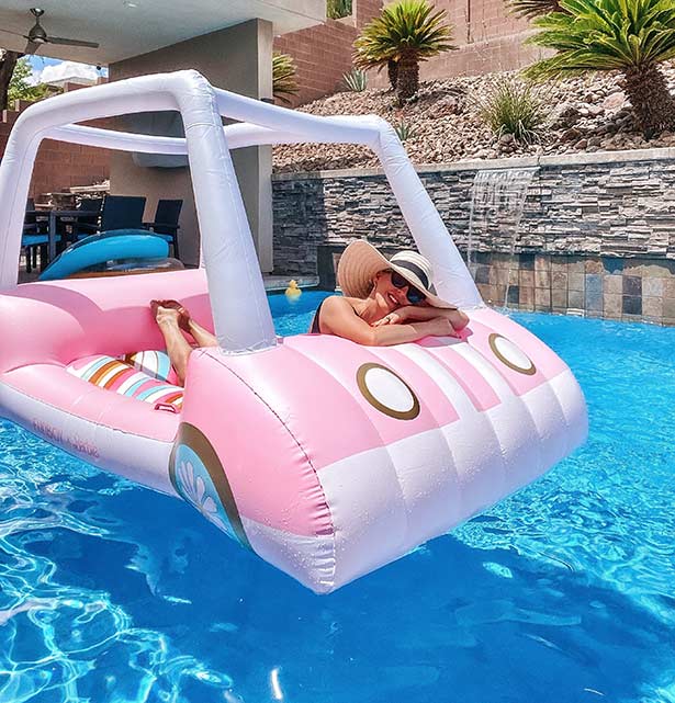 pink Barbie pool float