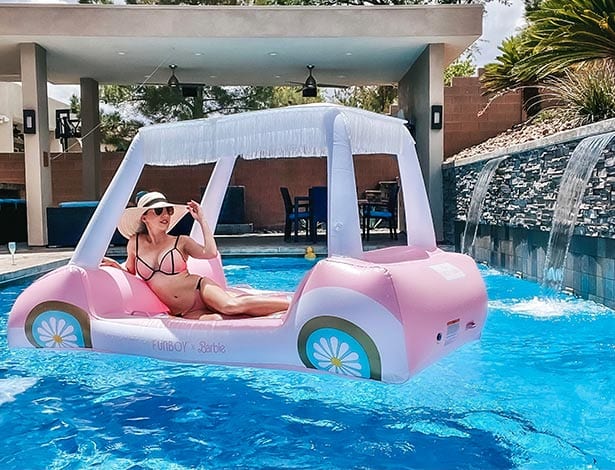 Barbie Funboy golf cart pool float water