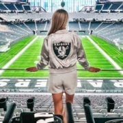 Women's Raiders apparel silver black outfit