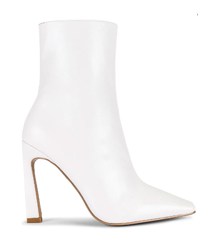 best ankle boots white heels leather