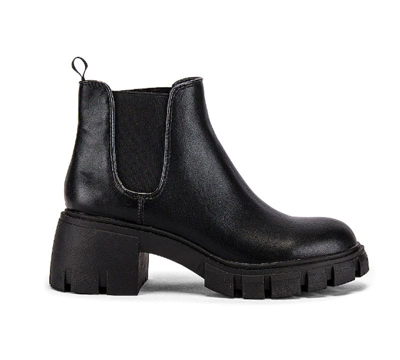 chelsea boots black chunky heel