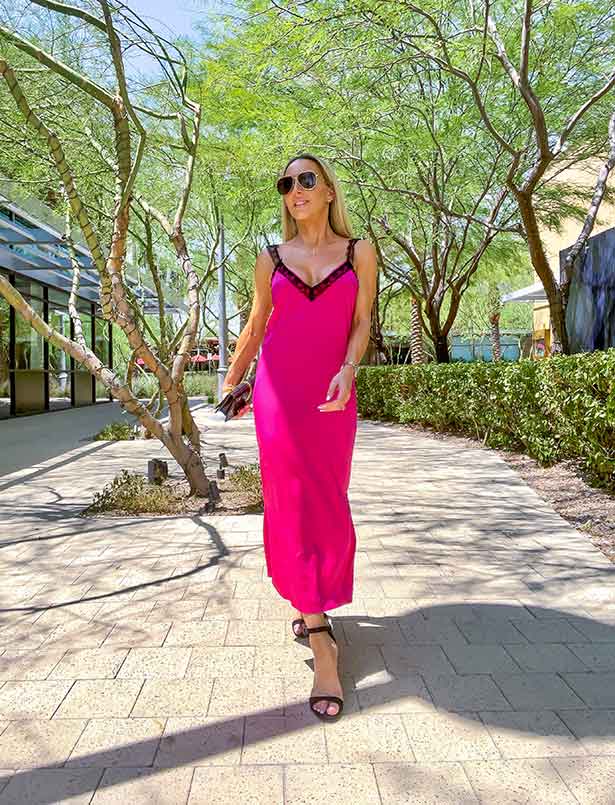 Fall trends 2022 womens fashion pink dress
