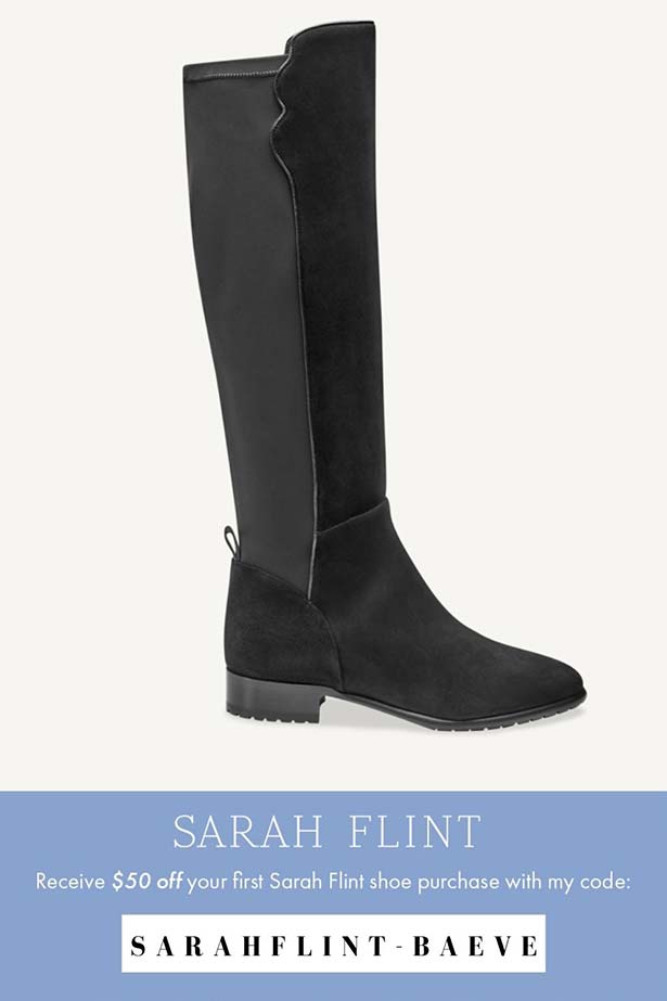 womens flat boots knee high Sarah Flint suede
