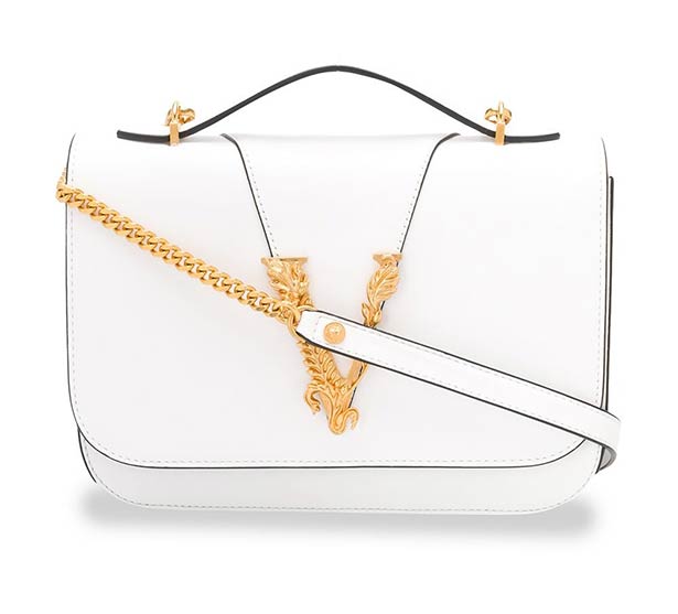 Versace clutch gold V classic style glamour gains