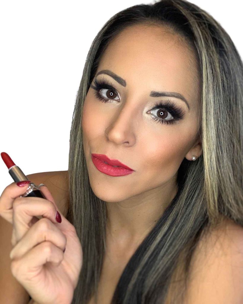 latin model best red lipstick olive skin