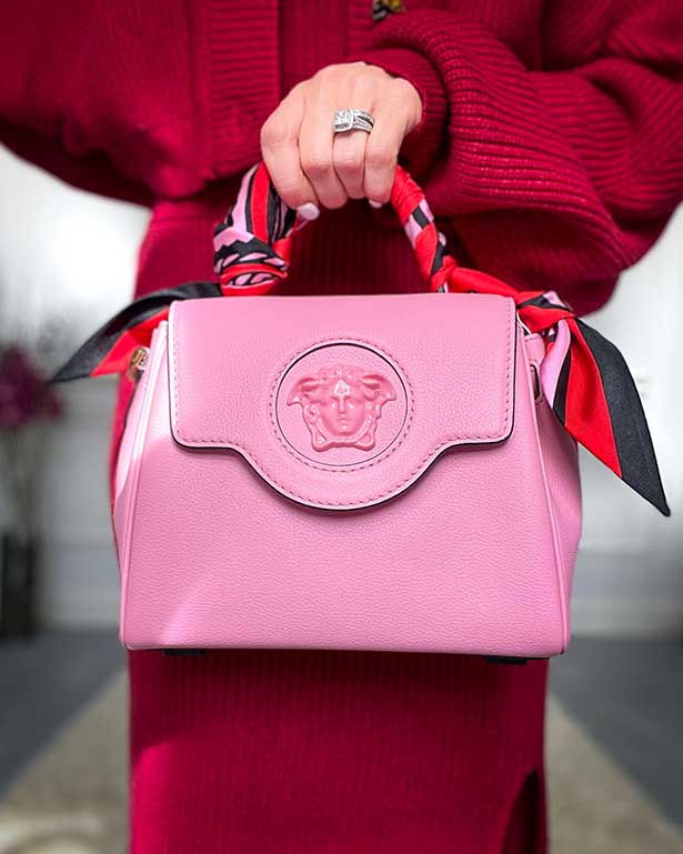 new Versace bag medusa pink fashion blogger top bag pick Spring 2022