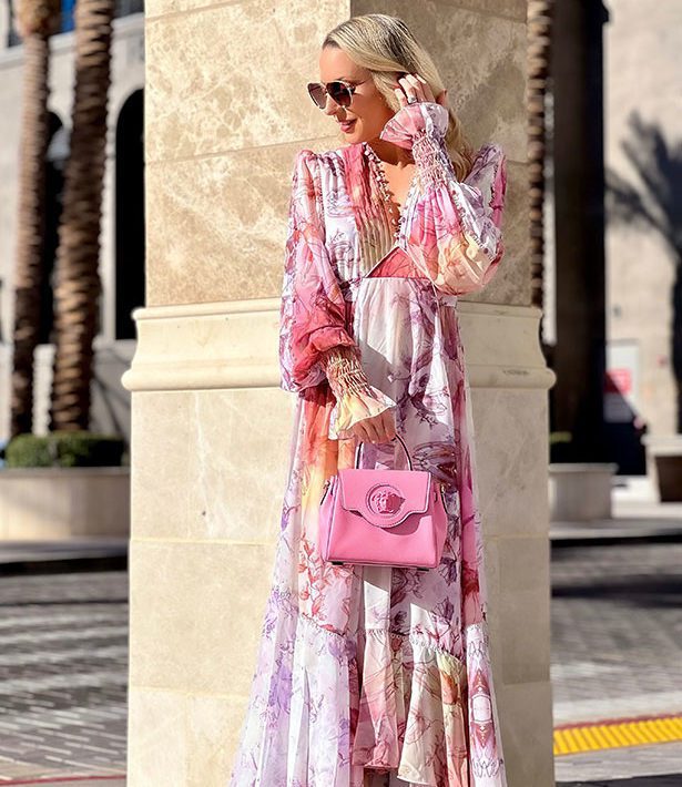 womens Easter dress 2022 floral maxi fashion blogger Eve Dawes