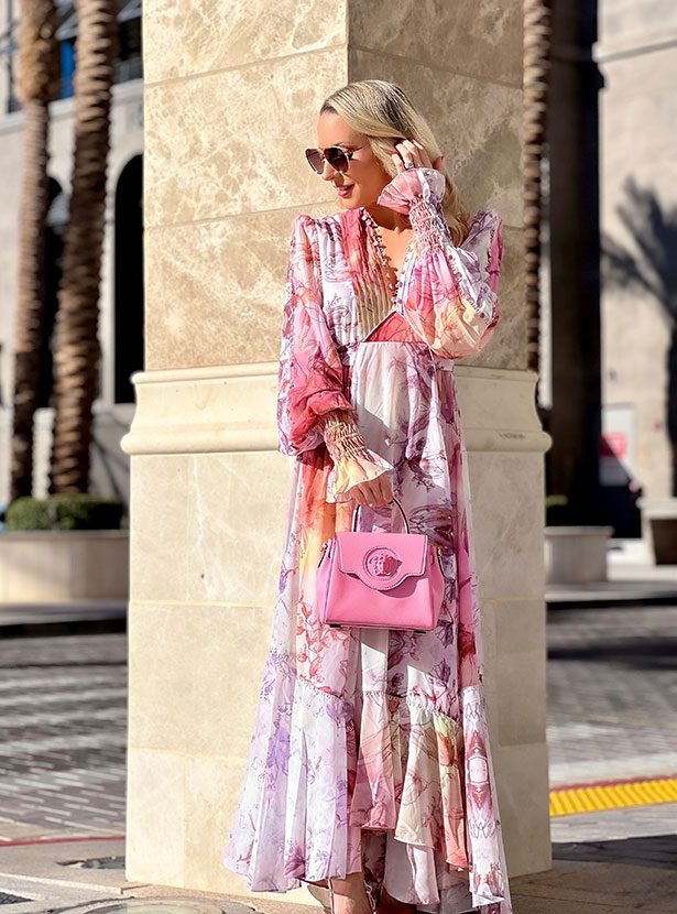 fashion predictions spring summer 2022 hottest trends fashion blogger Eve Dawes Glamour Gains floral maxi dress