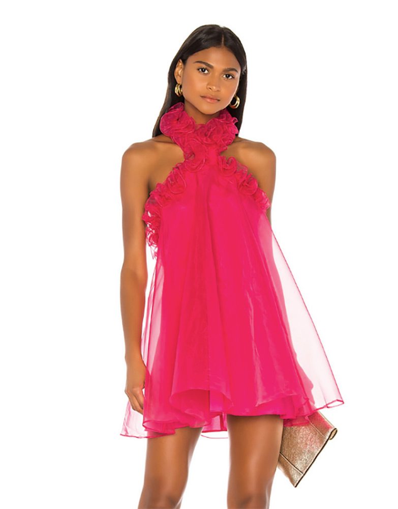best babydoll dress hot pink womens summer fashion trend 2023