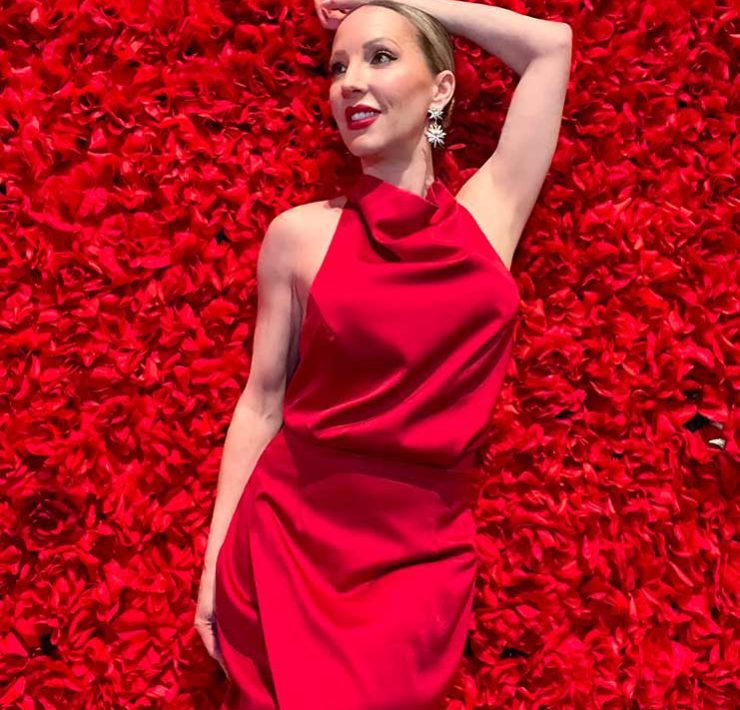 best red dress womens mini satin halterneck glamour gains