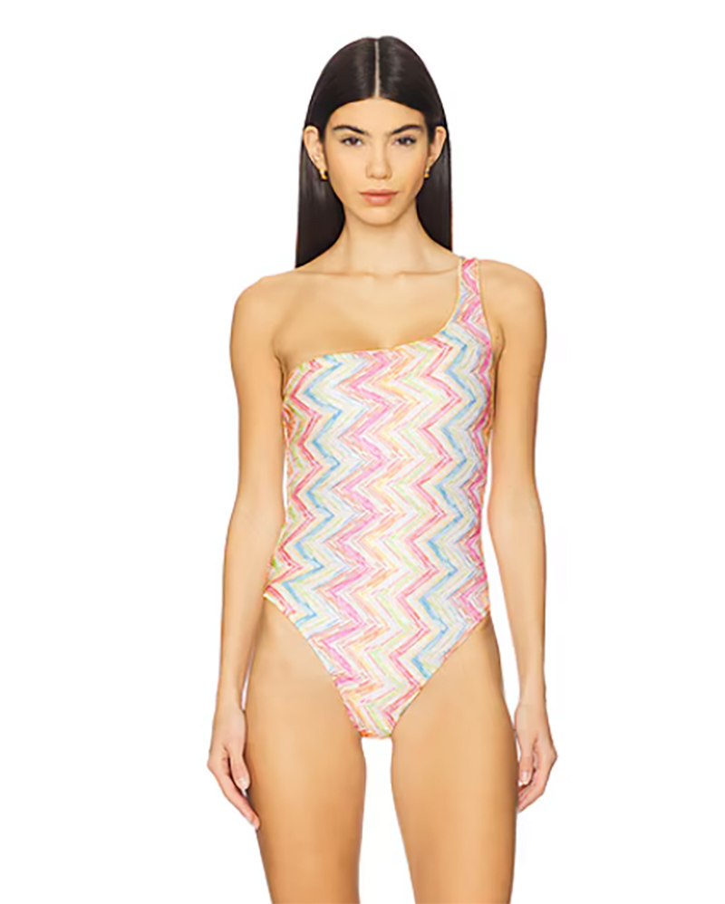 luxury designer swimwear one shoulder missoni