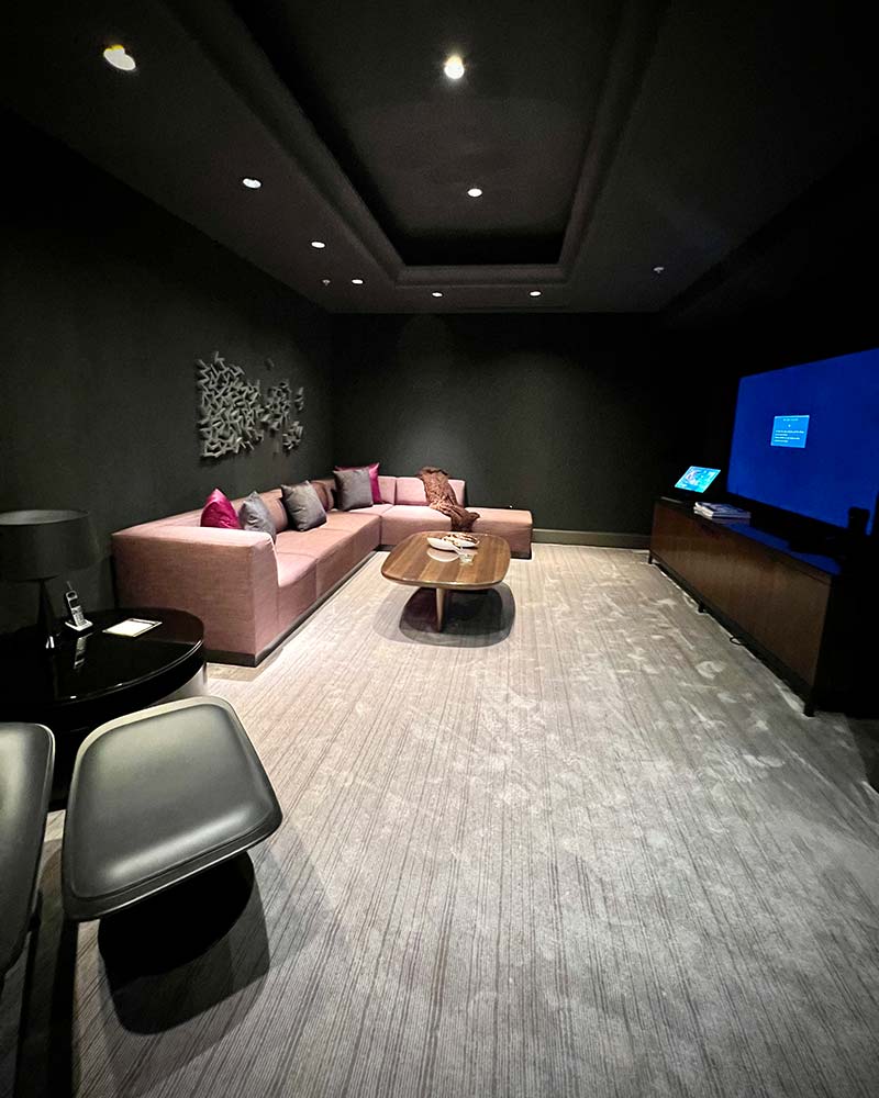 palazzo luxury suite las vegas media room chairman