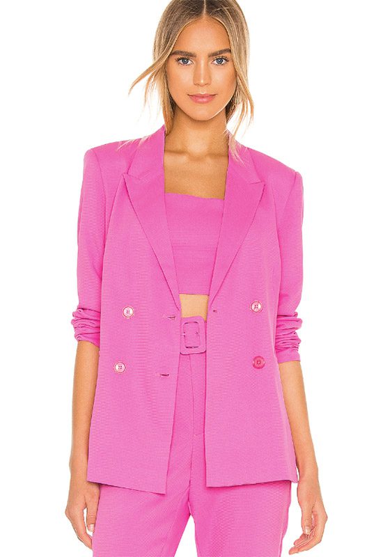 pink blazer outfit top matching pants