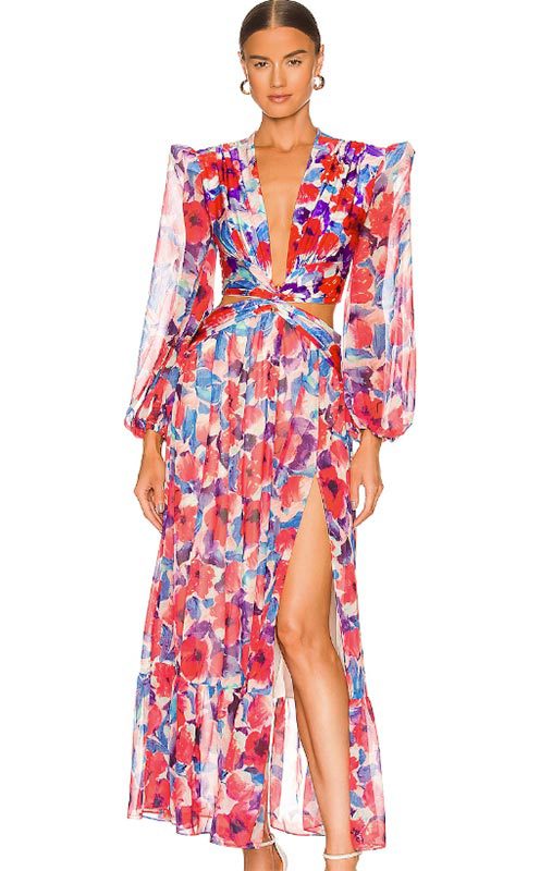 PatBo dress maxi floral print cut out trending clothes 2022